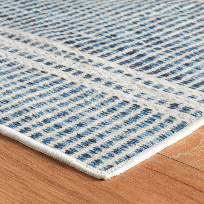 Dash and Albert Rugs Malta Blue Machine Washable Rug & Reviews Perigold